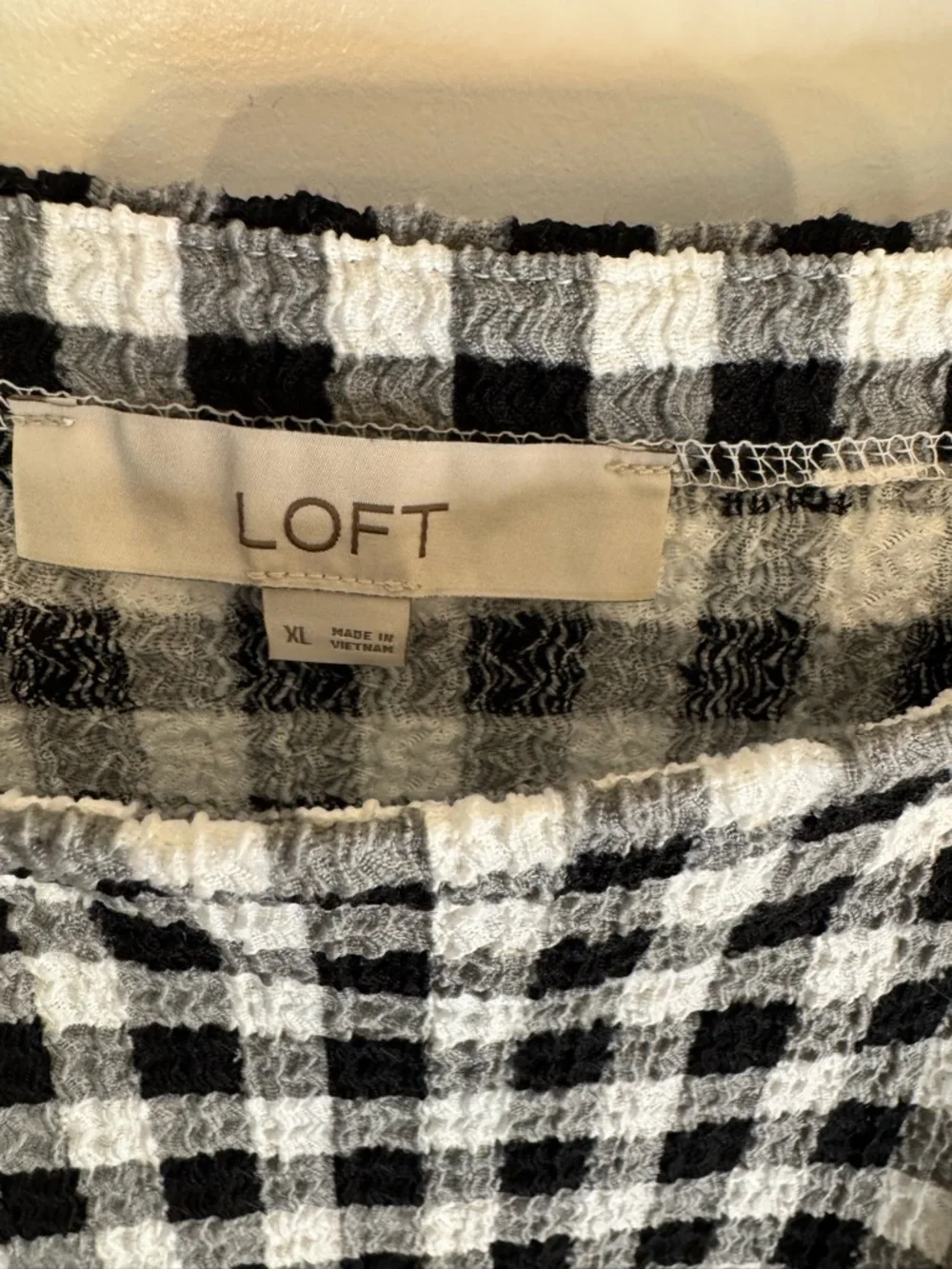 LOFT Plaid Boho Top - Picture 2 of 7